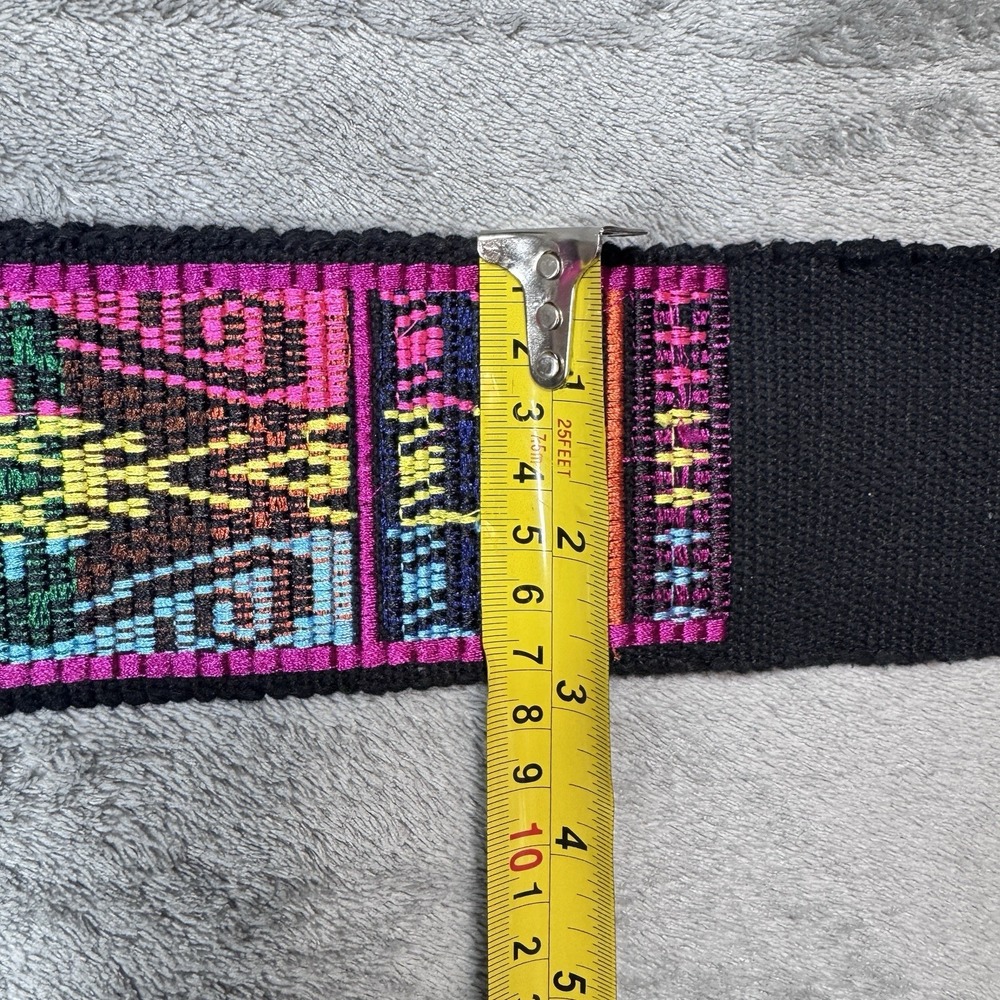 Handmade Guatemalan Embroidered Sash Belt Mayan Bird Animal Textile Faja - Picture 7 of 7